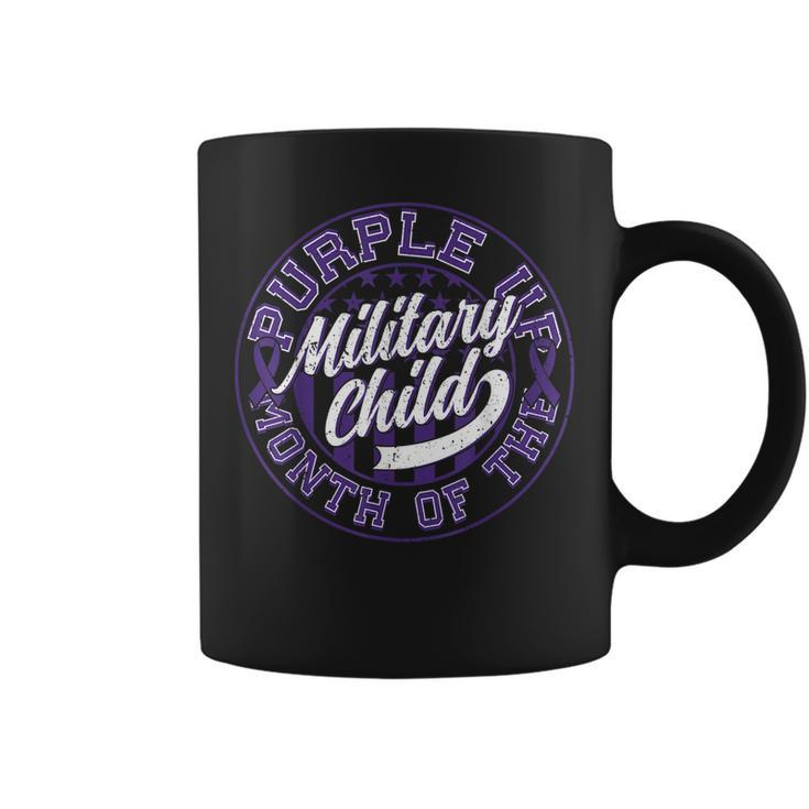 Purple Up Month Of The Military Child Kids Flag Usa April Coffee Mug