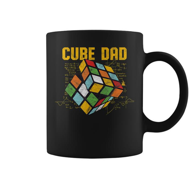 Puzzle Cube Dad Speed Cubing 80S Youth Vintage Math  Coffee Mug