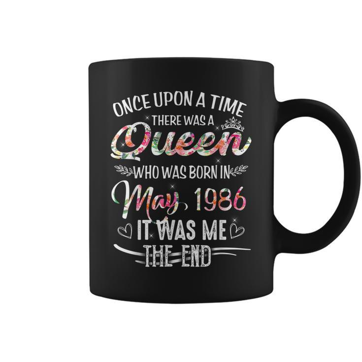 Queen May 1986 33Rd Birthday 33 Years Old Flower Shirts Coffee Mug
