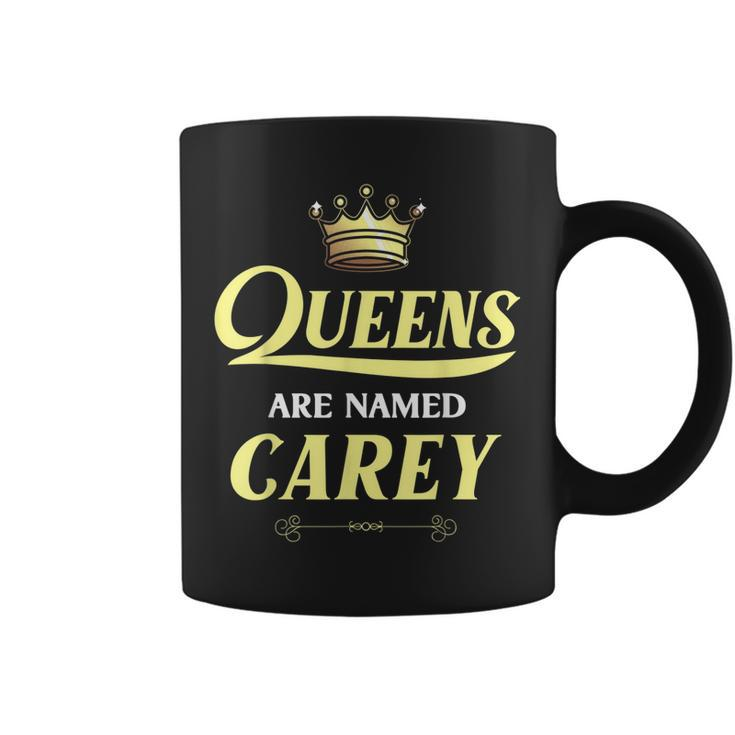 Queens Are Named Carey Gift Surname Funny Birthday Reunion Coffee Mug