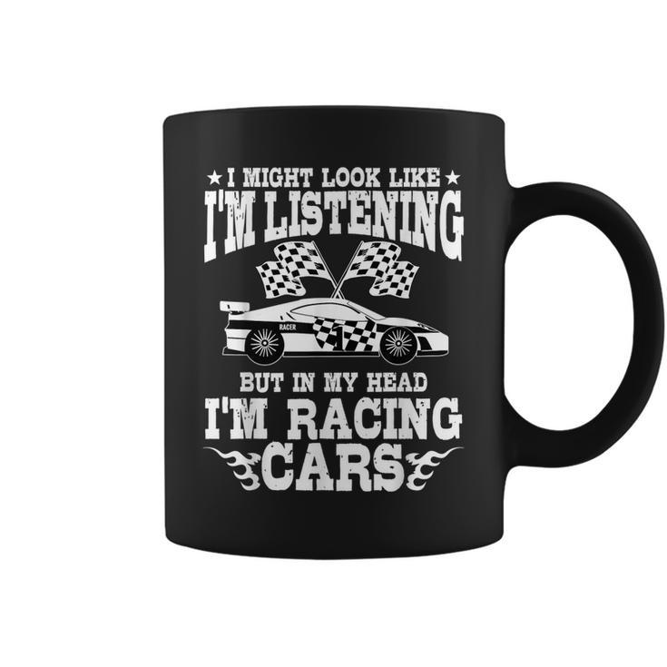 Racer Race Fast Cars Track Racetrack Racing Racers Raceday  Coffee Mug