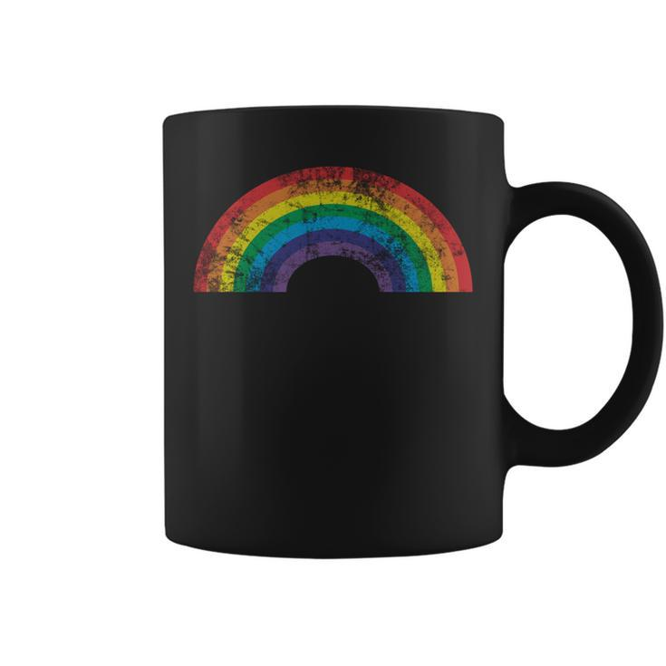 Rainbow Vintage Retro 70S 80S Style Gift Men Women   Coffee Mug