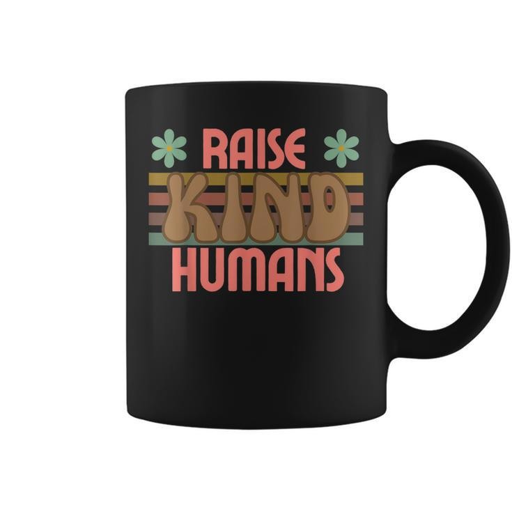 Raise Kind Humans Retro Top For Moms Grandmas Daughters  Coffee Mug