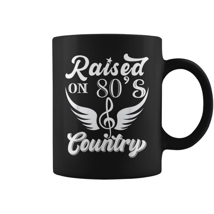 Raised On 80S Country | Guitar Player Vintage Country Music  Coffee Mug
