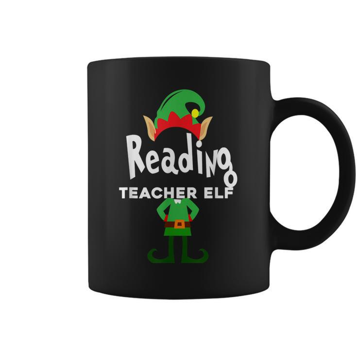 Reading Teacher Elf Family Matching Christmas T Coffee Mug