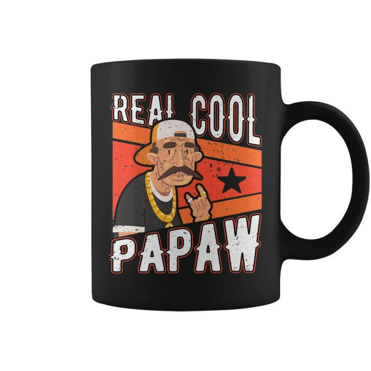 Real Cool Papaw Fun Fathers Day Grandathers Papa Dad Pops   Coffee Mug