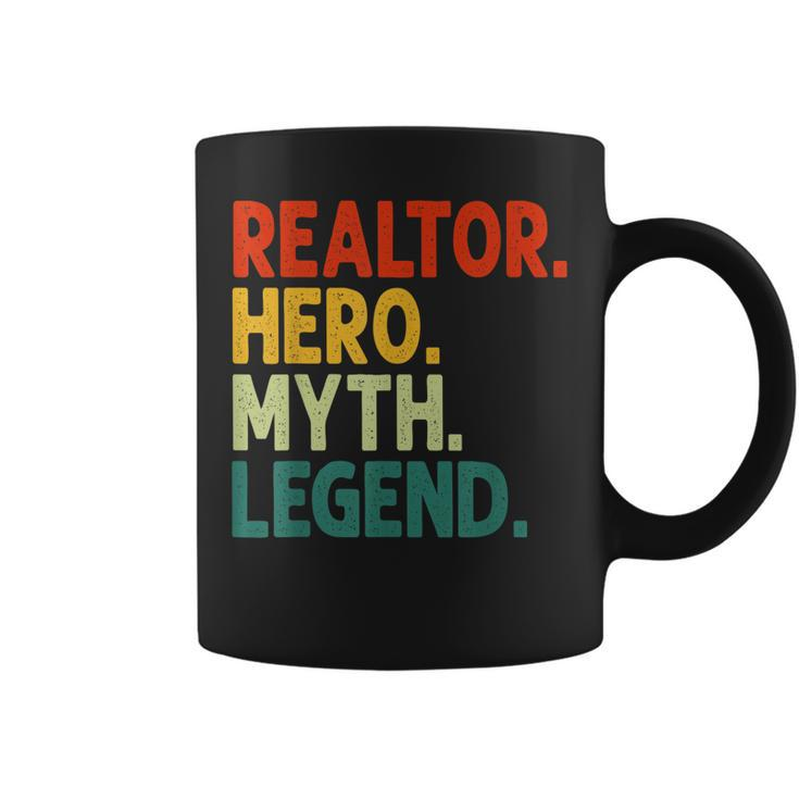 Realtor Hero Myth Legend Vintage-Immobilienmakler Tassen