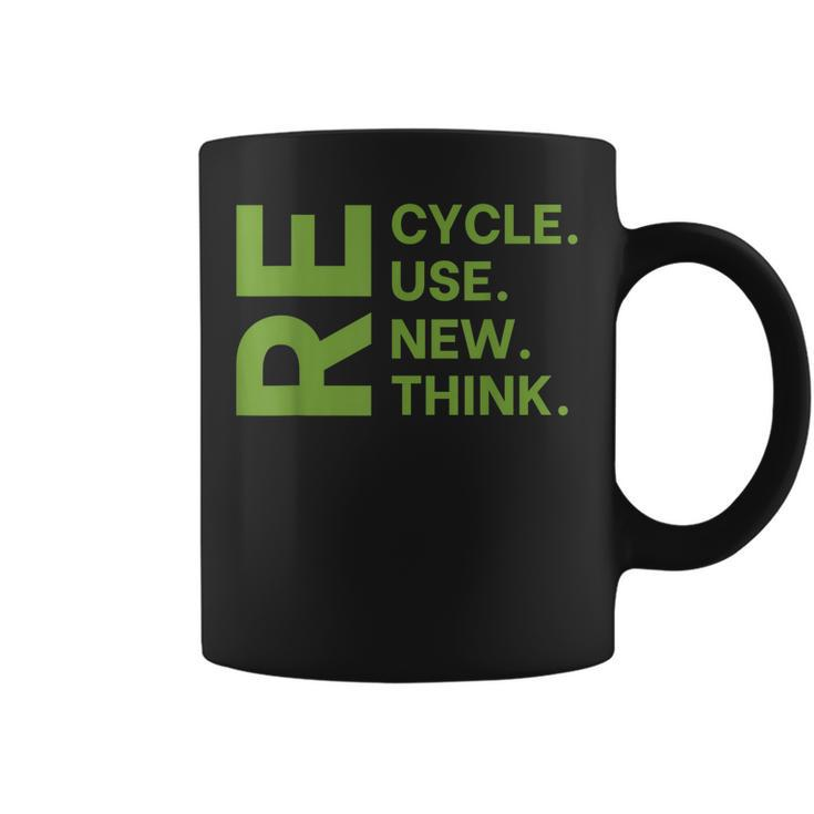 Recycle Reuse Renew Rethink Earth Day Environmental Activism  Coffee Mug