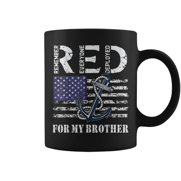 Red Friday For My Brother Deployed Navy Soldier Us Flag Gift Coffee Mug