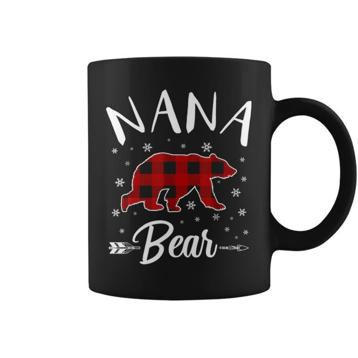 Red Plaid Nana Bear Matching Buffalo Family Pajama Coffee Mug