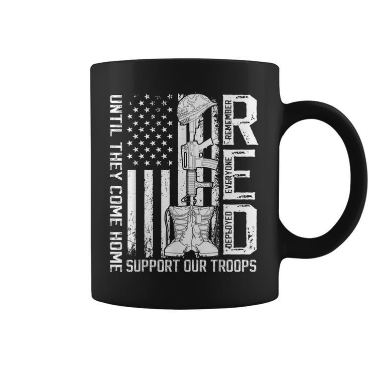 Red Remember Everyone Deployed Friday Us Military Veterans Coffee Mug