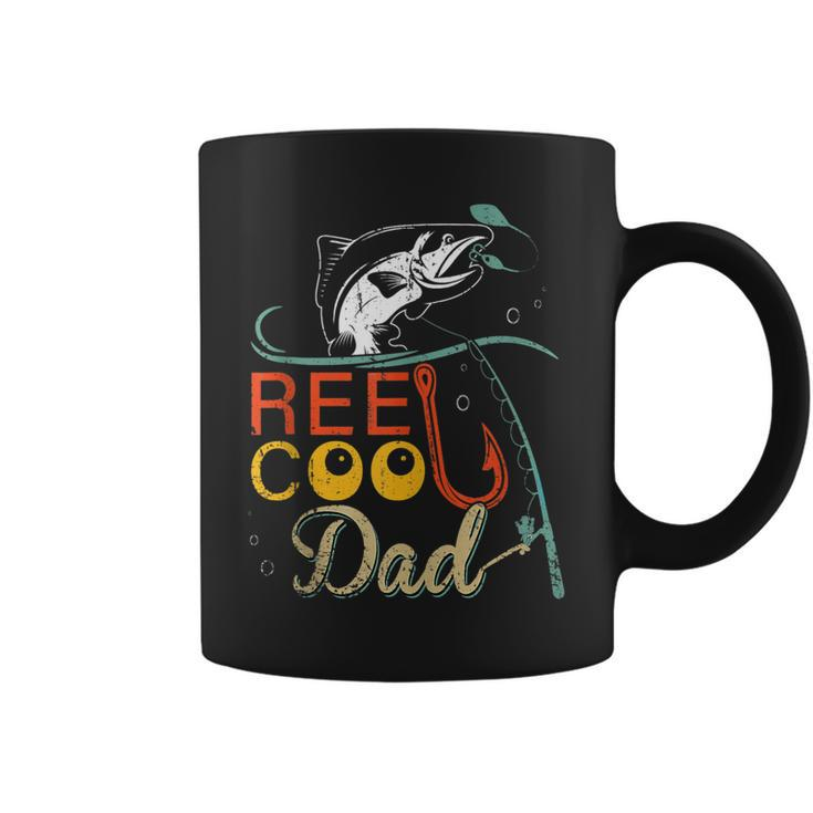 Reel Cool Dad  Fishing Fathers Day Papa Daddy Gift  Coffee Mug