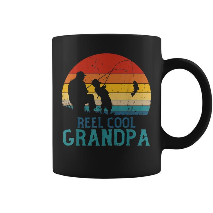 Reel Cool Grandpa Fishing Gift - Funny Fish Mug for Fisherman Grandfather  on Father's Day 11 oz Mug