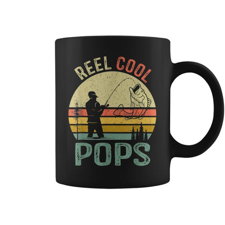 Reel Cool Pops Fishing Dad Gifts Fathers Day Fisherman Coffee Mug