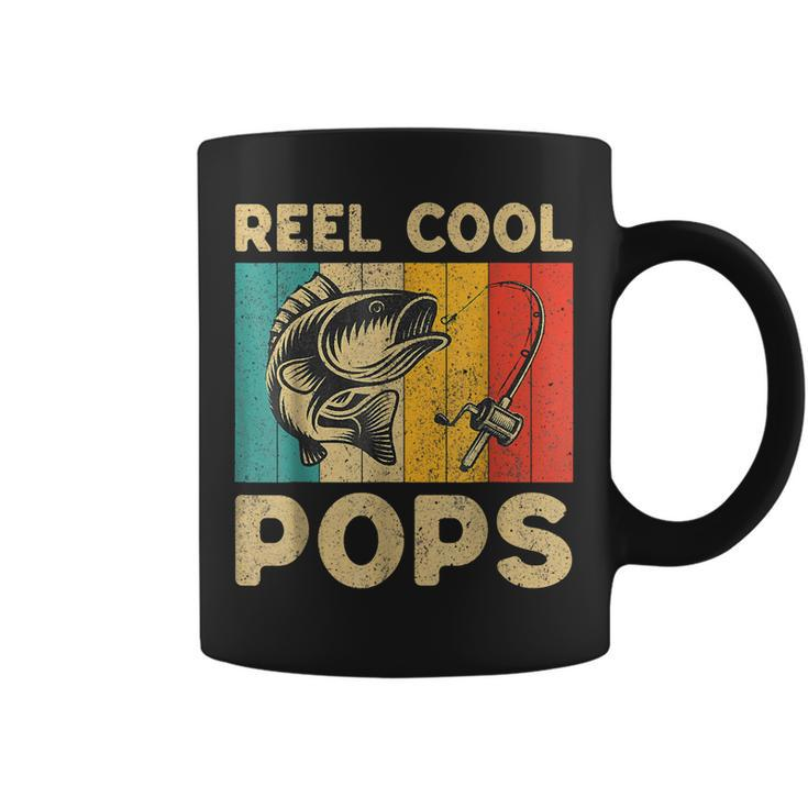 Reel Cool Pops Funny Fishing Lovers Fathers Day Vintage  Coffee Mug