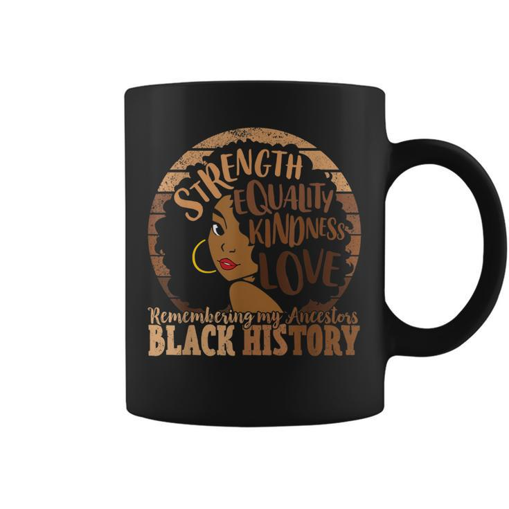 Remembering My Ancestors Black History Melanin African Roots  Coffee Mug
