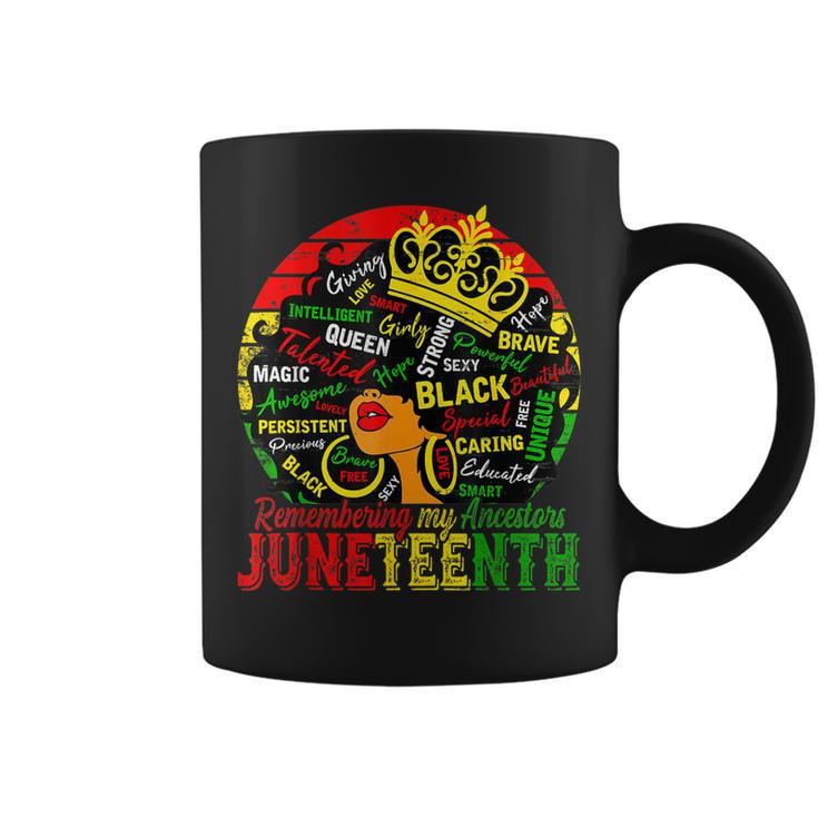 Remembering My Ancestors Junenth Celebrate Black Women Coffee Mug