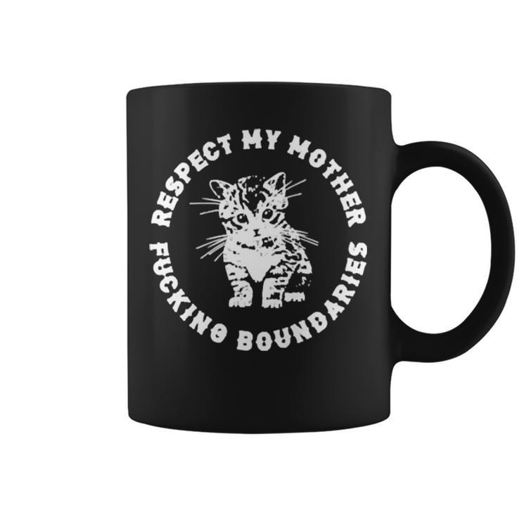 Respect My Mother Fucking Boundaries Punk Feminist Kitten Coffee Mug