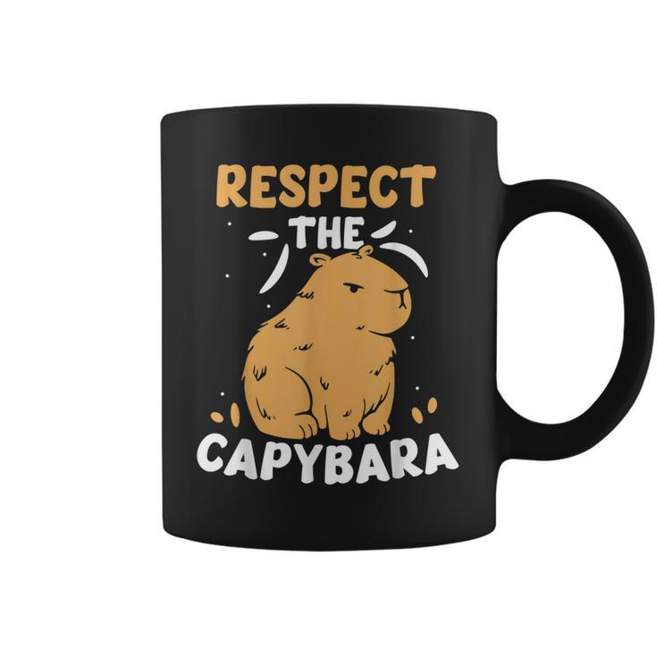 Respect The Capybara Lover Capybaras Animal Rodent  Coffee Mug