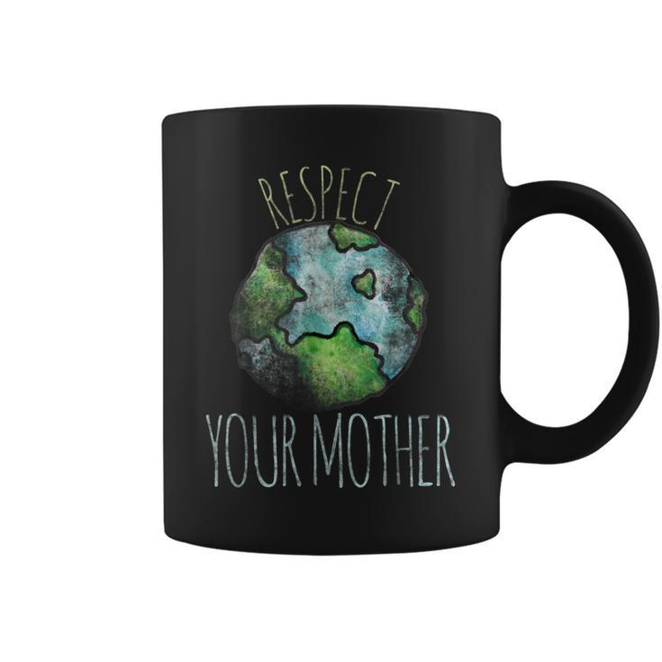 Respect Your Mother Shirt Earth Day  Vintage Tees Coffee Mug