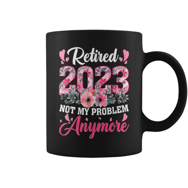 Retired 2023 Funny Retirement Gifts For Women 2023 Cute Pink  Coffee Mug