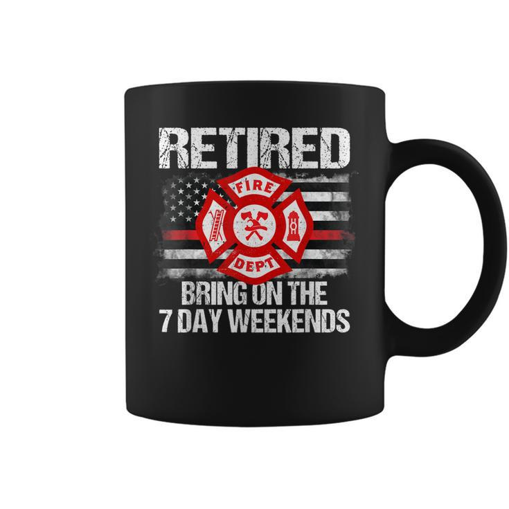 Retired Firefighter Fire Retirement Gift Thin Red Line Coffee Mug