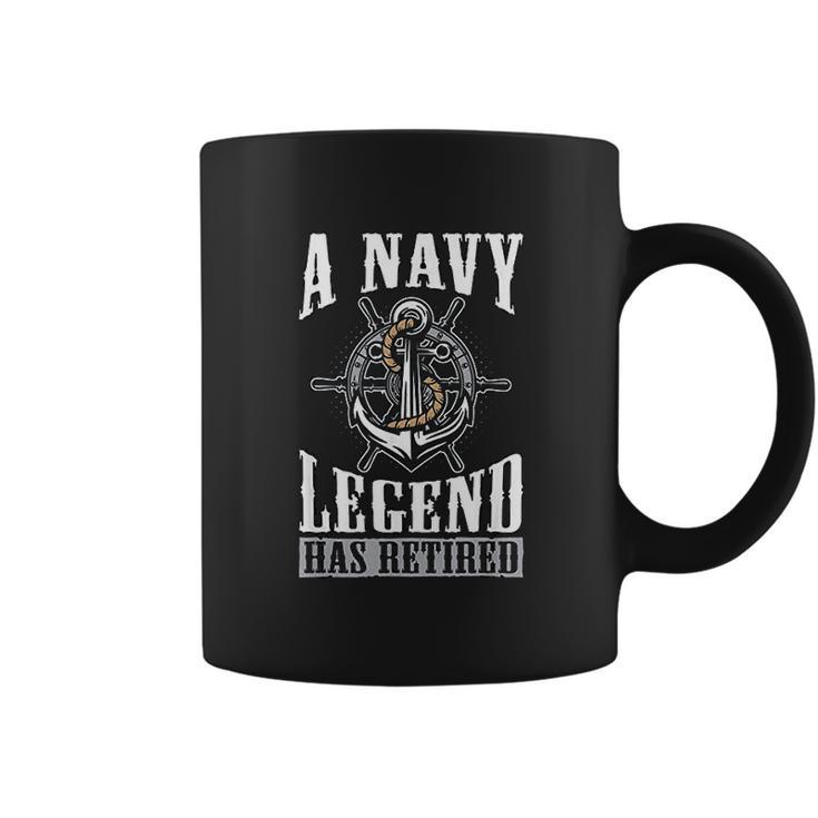 Tazza Divertente 'The Legend Has Retired' In Ceramica - 312 Ml, Idea Regalo
