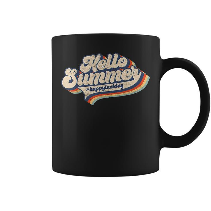 Retro 70S Hello Summer Happy Last Day Of School Teacher Kids  Coffee Mug