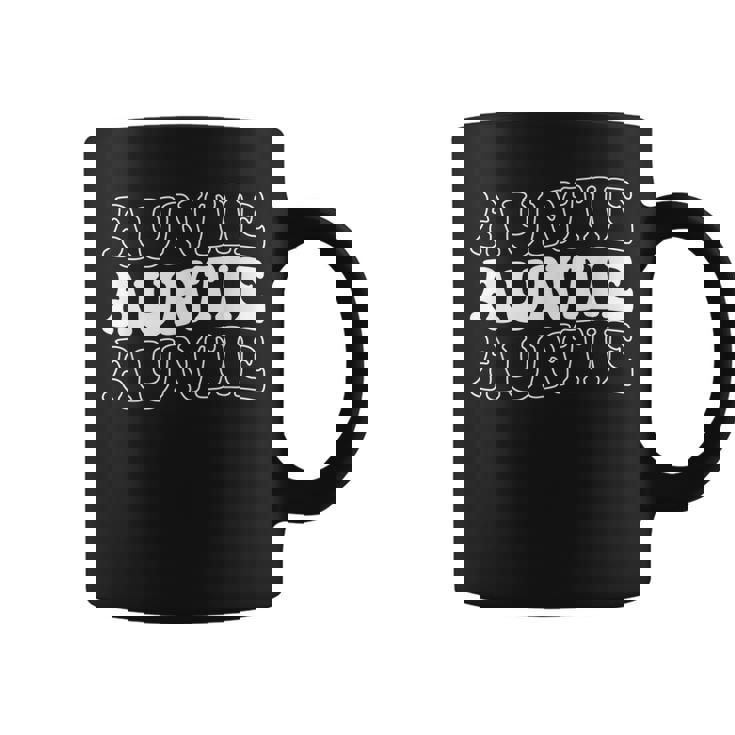 Retro Auntie For Women Funny Cool New Aunt For Birthday  Coffee Mug