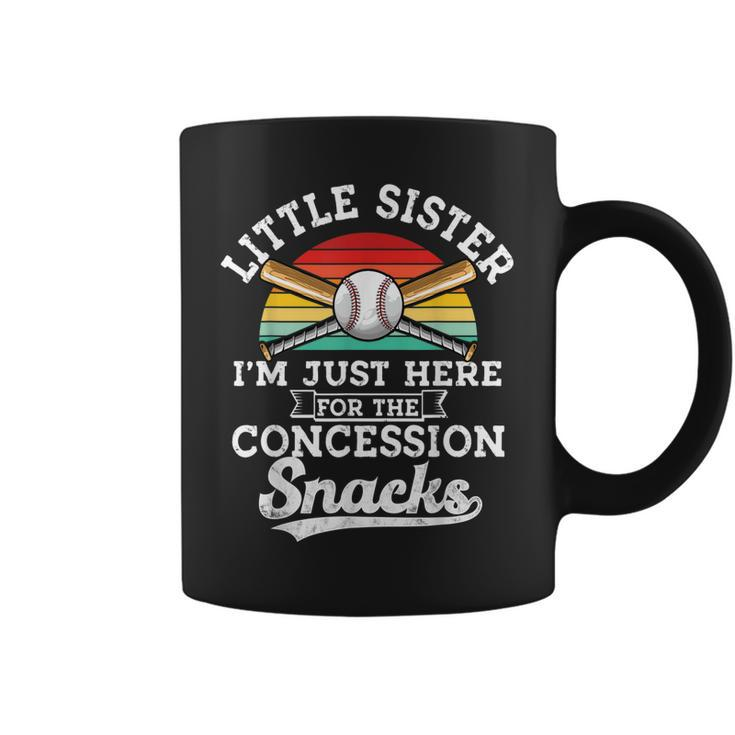 Retro Baseball Sister Im Just Here For Concession Stand Coffee Mug