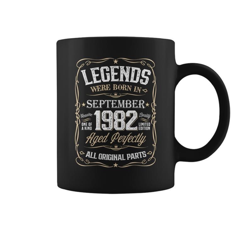 Retro Birthday Legends Were Born In 1982 September Coffee Mug