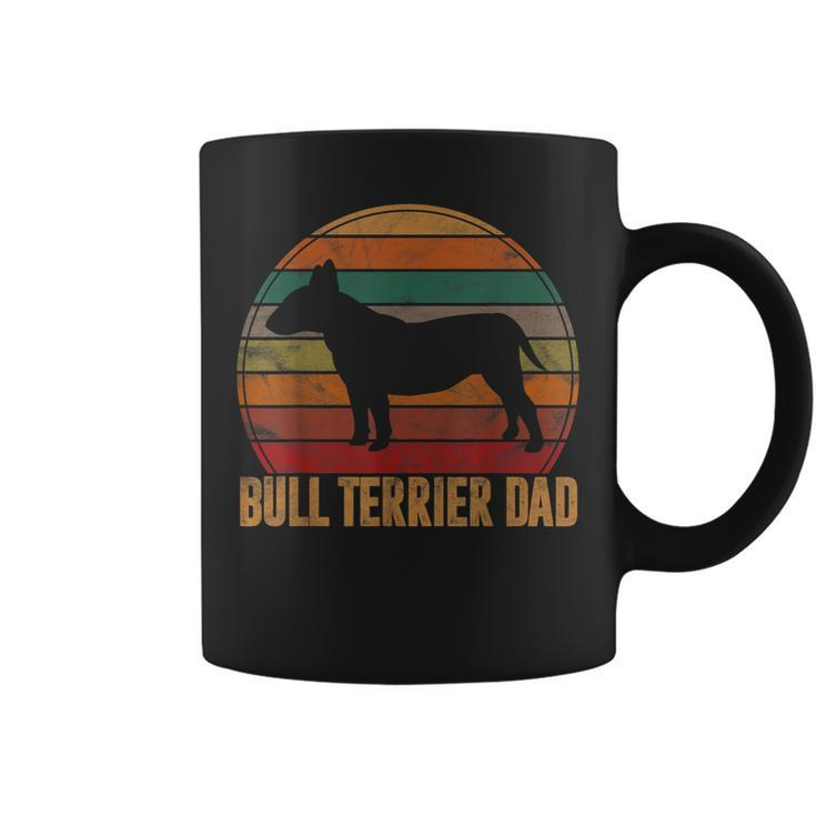 Retro Bull Terrier Dad Bully Daddy Dog Owner Pet Father  Coffee Mug