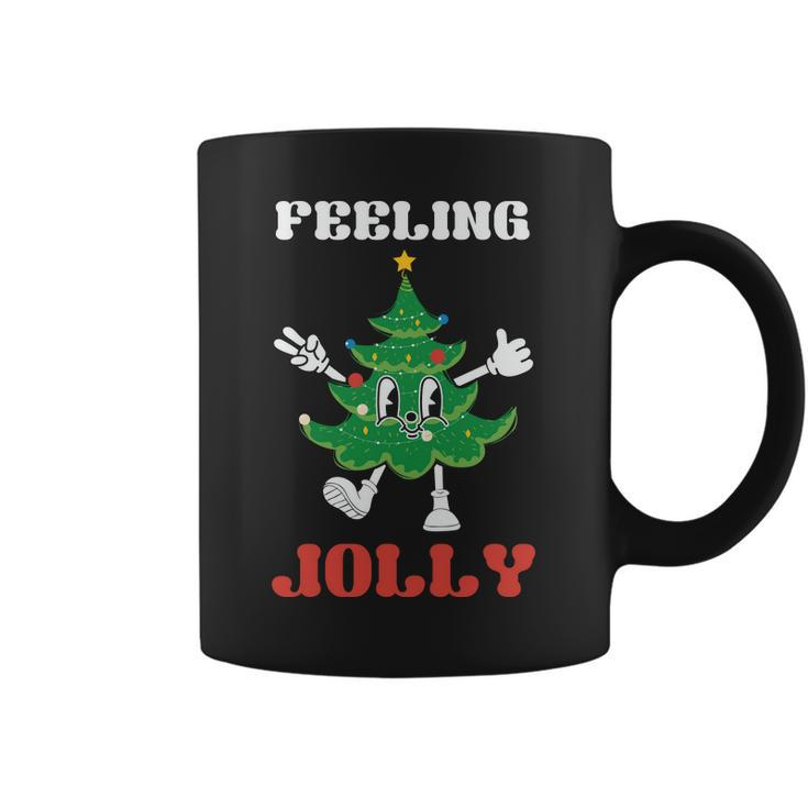 Retro Christmas Feeling Jolly Christmas Tree Coffee Mug