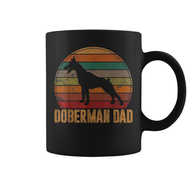 Retro Doberman Dad Gift Dog Owner Pet Pinschers Dobie Father Coffee Mug