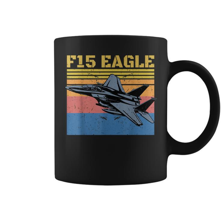 Retro F15 Eagle Military Jet Gift F15 Fighter Jet 4Th July Coffee Mug