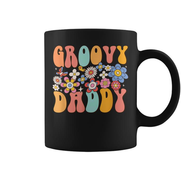 Retro Groovy Daddy Birthday Matching Family Party Father Day  Coffee Mug