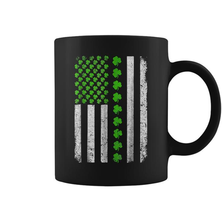 Retro Irish American Flag Distressed Flag St Patricks Day  Coffee Mug