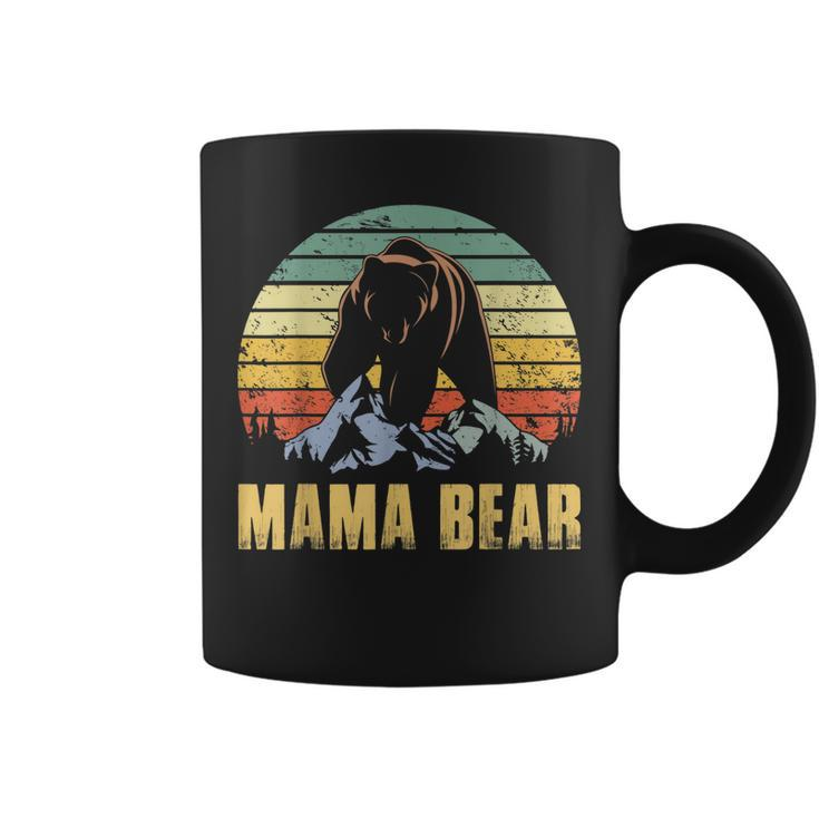 Retro Mama Bear Mothers Day Vintage Design For Mom Mommy  Coffee Mug