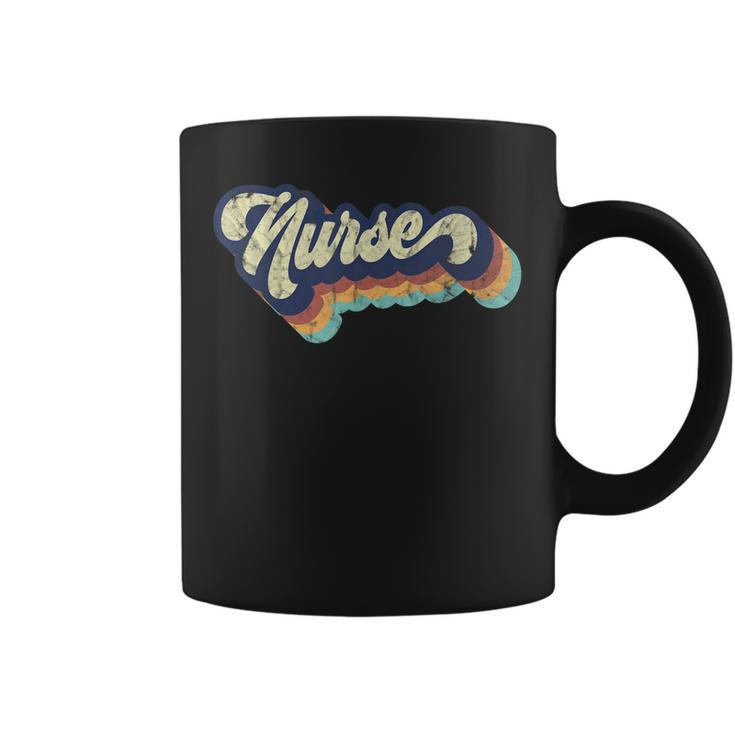 Retro Nurse Woman Wears A Nursing  On Nurses Day  Coffee Mug