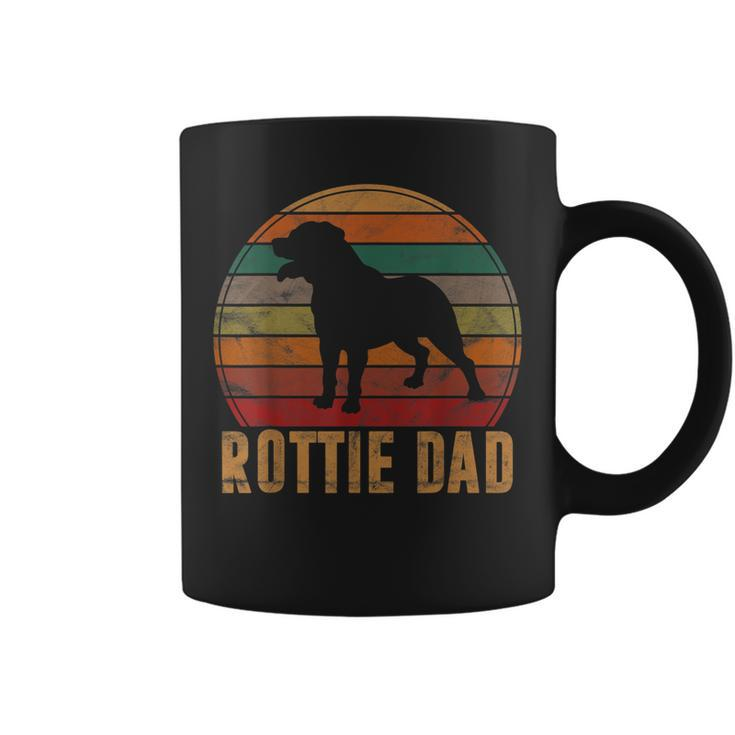 Retro Rottweiler Dad Gift Rott Dog Owner Pet Rottie Father  Coffee Mug