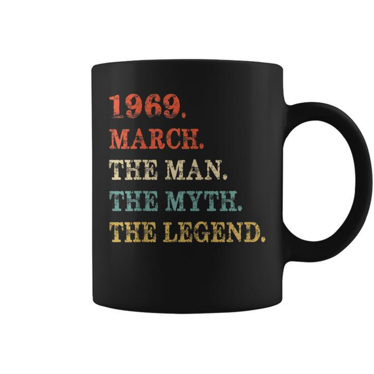 Retro The Man Myth Legend March 1969 50Th Birthday Gifts 50 Coffee Mug