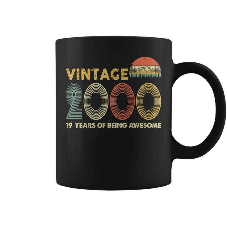 Retro Vintage 2000  19Th Birthday Gifts 19 Years Old Coffee Mug