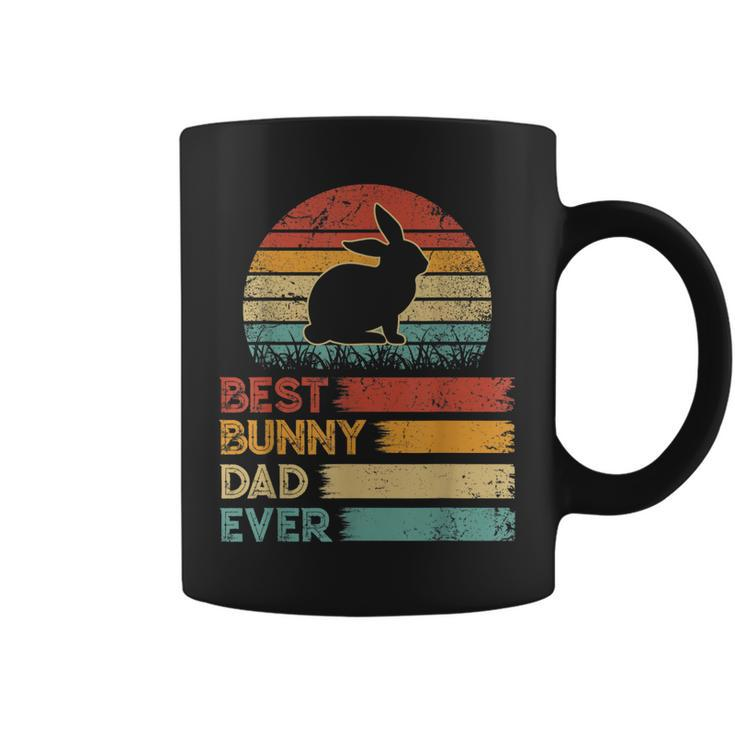 Retro Vintage Best Bunny Dad Ever  Animals Lover  Coffee Mug