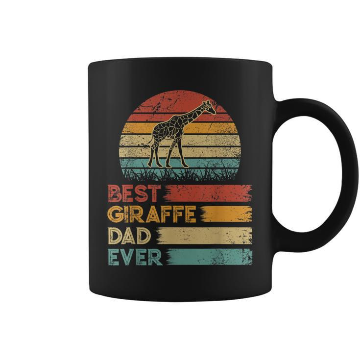 Retro Vintage Best Giraffe Dad Ever  Animals Lover  Coffee Mug