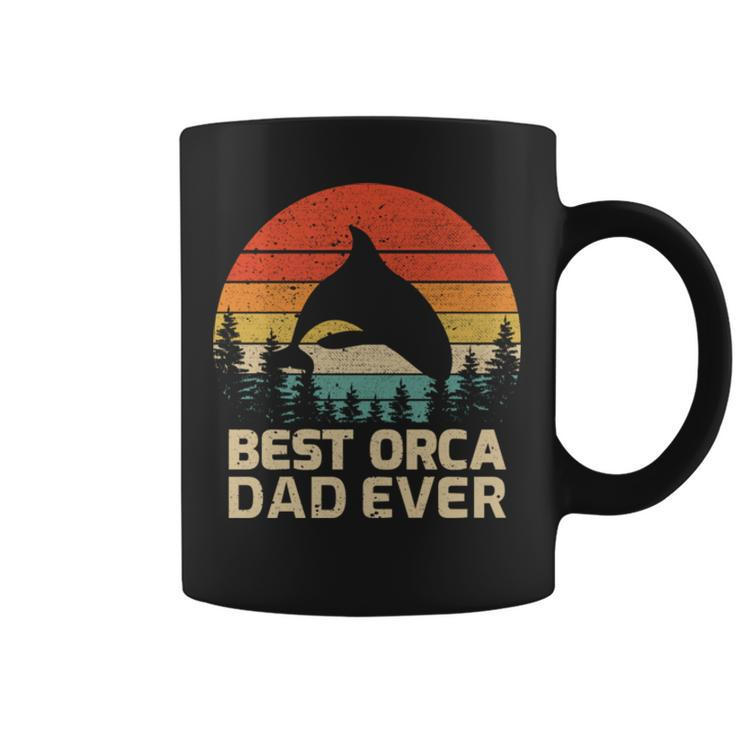Retro Vintage Best Orca Dad Ever Father’S Day Long Sleeve Coffee Mug