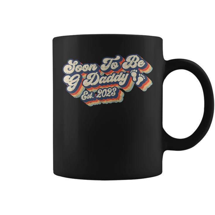Retro Vintage Soon To Be G Daddy 2023 New First Time Grandpa  Coffee Mug