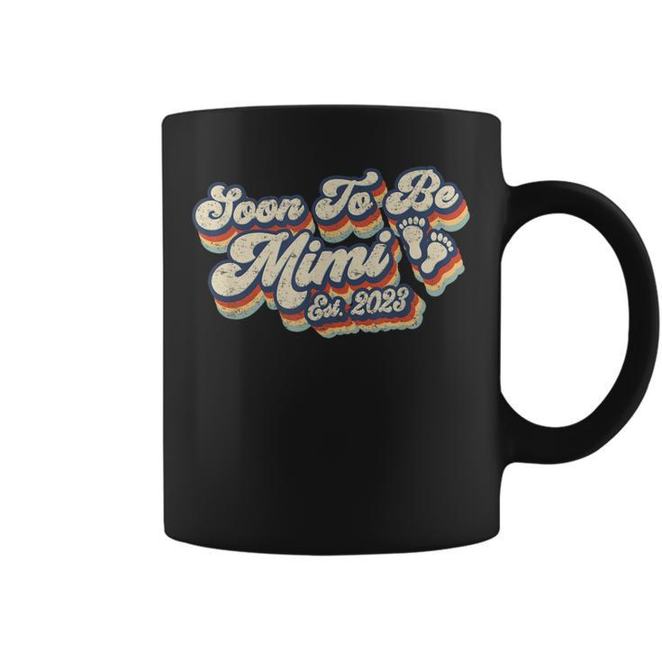 Retro Vintage Soon To Be Mimi 2023 New First Time Grandma  Coffee Mug