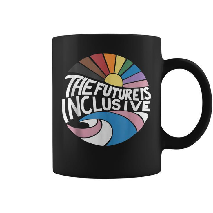 Retro Vintage The Future Is Inclusive Lgbt Gay Rights Pride  Coffee Mug