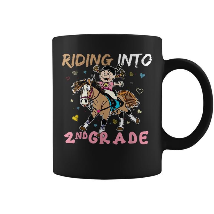 Riding Into 2Nd Grade Horse Second Grade Back To School  Coffee Mug