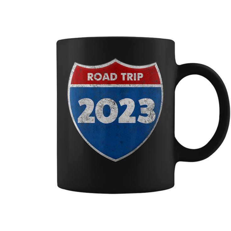 Road Trip 2023 Sign Matching Family Group  Coffee Mug